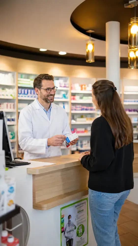 Accueil au comptoir de la Pharmacie de Yerville